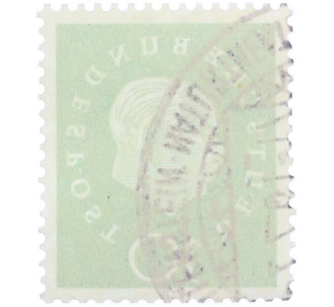Почтовая марка 10 пфеннигов 1959 года Западная Германия (ФРГ) «Теодор Хойс» (Артикул: T11-37083) — Фото №2