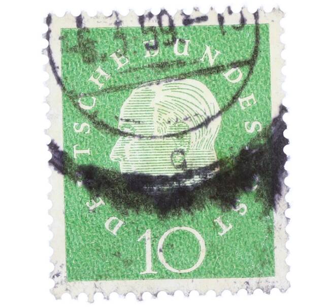 Почтовая марка 10 пфеннигов 1959 года Западная германия (ФРГ) «Теодор Хойс» (Артикул: T11-37087) — Фото №1