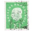 Почтовая марка 10 пфеннигов 1959 года Западная германия (ФРГ) «Теодор Хойс» (Артикул: T11-37089) — Фото №1