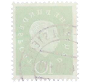 Почтовая марка 10 пфеннигов 1959 года Западная германия (ФРГ) «Теодор Хойс» — Фото №2