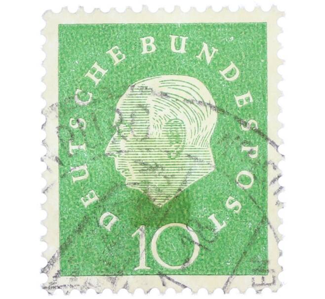 Почтовая марка 10 пфеннигов 1959 года Западная германия (ФРГ) «Теодор Хойс» (Артикул: T11-37091) — Фото №1