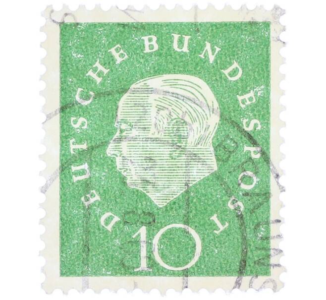 Почтовая марка 10 пфеннигов 1959 года Западная германия (ФРГ) «Теодор Хойс» (Артикул: T11-37093) — Фото №1