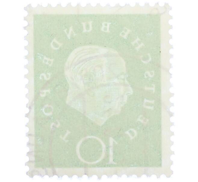 Почтовая марка 10 пфеннигов 1959 года Западная германия (ФРГ) «Теодор Хойс» (Артикул: T11-37093) — Фото №2