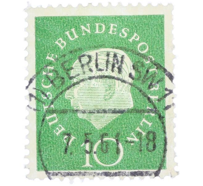 Почтовая марка 10 пфеннигов 1959 года Западная германия (ФРГ) «Теодор Хойс» (Артикул: T11-37094) — Фото №1