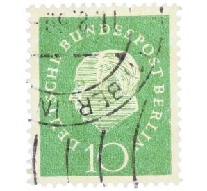 Почтовая марка 10 пфеннигов 1959 года Западная германия (ФРГ) «Теодор Хойс» — Фото №1