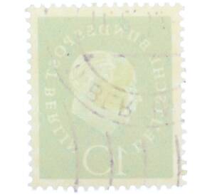 Почтовая марка 10 пфеннигов 1959 года Западная германия (ФРГ) «Теодор Хойс» — Фото №2