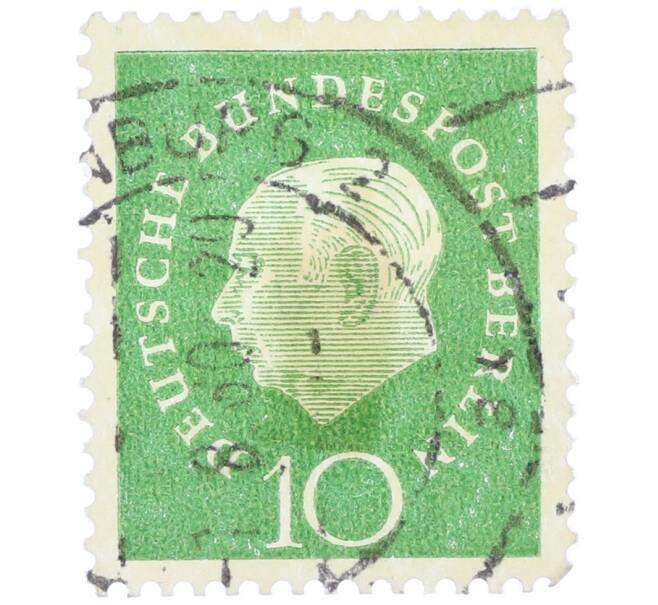 Почтовая марка 10 пфеннигов 1959 года Западная германия (ФРГ) «Теодор Хойс» (Артикул: T11-37098) — Фото №1