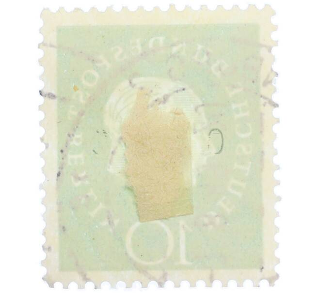 Почтовая марка 10 пфеннигов 1959 года Западная германия (ФРГ) «Теодор Хойс» (Артикул: T11-37098) — Фото №2