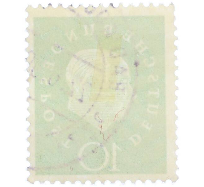 Почтовая марка 10 пфеннигов 1959 года Западная германия (ФРГ) «Теодор Хойс» (Артикул: T11-37100) — Фото №2