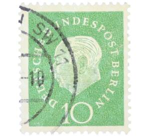 Почтовая марка 10 пфеннигов 1959 года Западная германия (ФРГ) «Теодор Хойс» — Фото №1