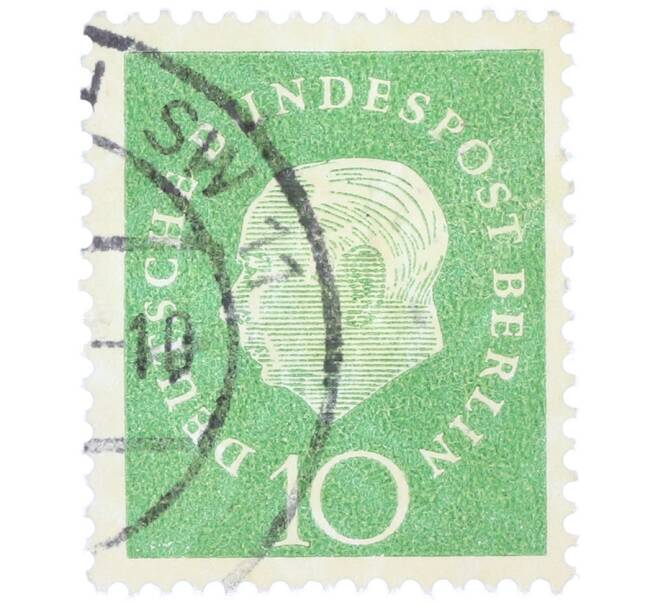 Почтовая марка 10 пфеннигов 1959 года Западная германия (ФРГ) «Теодор Хойс» (Артикул: T11-37101) — Фото №1