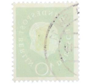 Почтовая марка 10 пфеннигов 1959 года Западная германия (ФРГ) «Теодор Хойс» — Фото №2