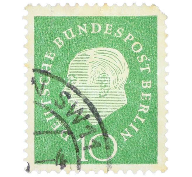 Почтовая марка 10 пфеннигов 1959 года Западная германия (ФРГ) «Теодор Хойс» (Артикул: T11-37102) — Фото №1