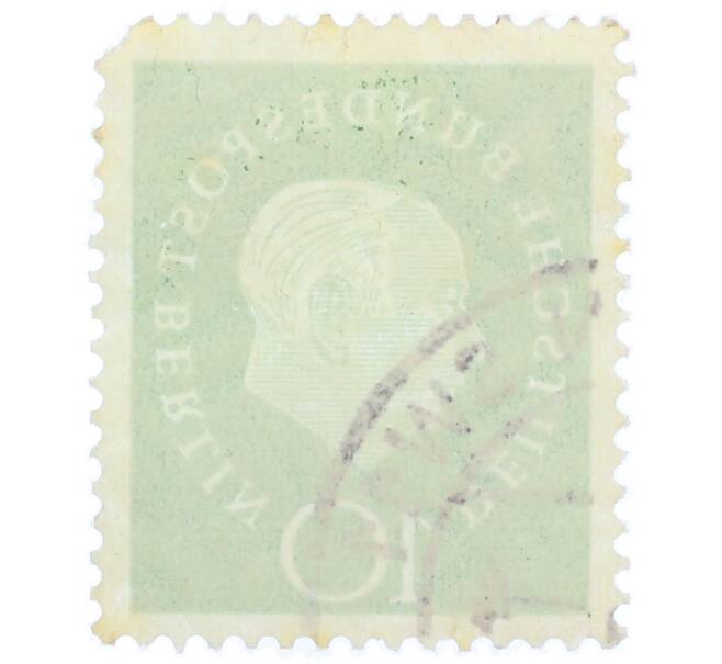 Почтовая марка 10 пфеннигов 1959 года Западная германия (ФРГ) «Теодор Хойс» (Артикул: T11-37102) — Фото №2