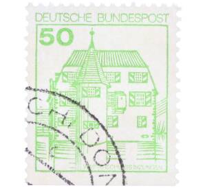 Почтовая марка 50 пфеннигов 1980 года Западная Германия (ФРГ) «Крепости и замки — Замок Инцлинген» — Фото №1