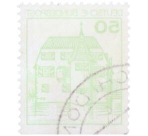 Почтовая марка 50 пфеннигов 1980 года Западная Германия (ФРГ) «Крепости и замки — Замок Инцлинген» — Фото №2