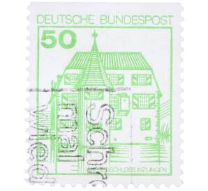 Почтовая марка 50 пфеннигов 1980 года Западная Германия (ФРГ) «Крепости и замки — Замок Инцлинген» — Фото №1