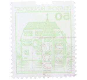 Почтовая марка 50 пфеннигов 1980 года Западная Германия (ФРГ) «Крепости и замки — Замок Инцлинген» — Фото №2