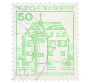 Почтовая марка 50 пфеннигов 1980 года Западная Германия (ФРГ) «Крепости и замки — Замок Инцлинген» — Фото №1