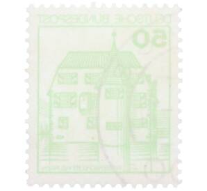 Почтовая марка 50 пфеннигов 1980 года Западная Германия (ФРГ) «Крепости и замки — Замок Инцлинген» — Фото №2