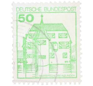 Почтовая марка 50 пфеннигов 1980 года Западная Германия (ФРГ) «Крепости и замки — Замок Инцлинген» — Фото №1