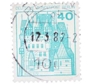 Почтовая марка 40 пфеннигов 1977 года Западная Германия (ФРГ) «Крепости и замки — Замок Эльц» — Фото №1