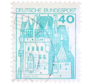 Почтовая марка 40 пфеннигов 1977 года Западная Германия (ФРГ) «Крепости и замки — Замок Эльц» — Фото №1