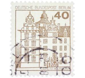 Почтовая марка 40 пфеннигов 1980 года Западная Германия (ФРГ) «Крепости и замки — Вольфсбург» — Фото №1