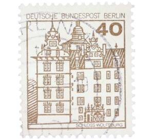 Почтовая марка 40 пфеннигов 1980 года Западная Германия (ФРГ) «Крепости и замки — Вольфсбург» — Фото №1