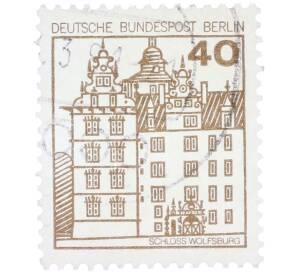 Почтовая марка 40 пфеннигов 1980 года Западная Германия (ФРГ) «Крепости и замки — Вольфсбург» — Фото №1