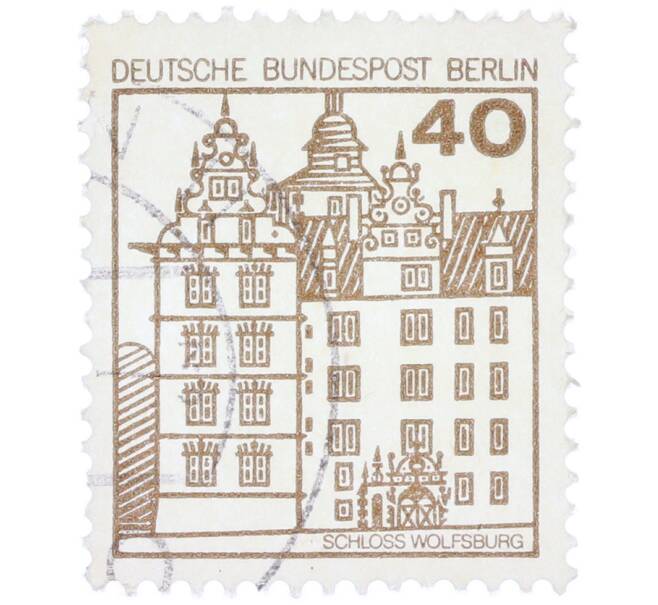 Почтовая марка 40 пфеннигов 1980 года Западная Германия (ФРГ) «Крепости и замки — Вольфсбург» (Артикул: T11-37119) — Фото №1