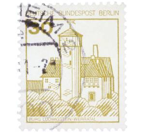 Почтовая марка 30 пфеннигов 1977 года Западная Германия (ФРГ) «Крепости и замки — Замок Людвигштейн» — Фото №1