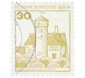 Почтовая марка 30 пфеннигов 1977 года Западная Германия (ФРГ) «Крепости и замки — Замок Людвигштейн» — Фото №1