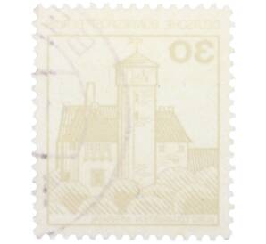 Почтовая марка 30 пфеннигов 1977 года Западная Германия (ФРГ) «Крепости и замки — Замок Людвигштейн» — Фото №2