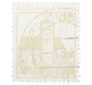 Почтовая марка 30 пфеннигов 1977 года Западная Германия (ФРГ) «Крепости и замки — Замок Людвигштейн» — Фото №2