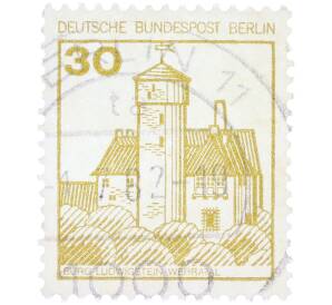 Почтовая марка 30 пфеннигов 1977 года Западная Германия (ФРГ) «Крепости и замки — Замок Людвигштейн» — Фото №1