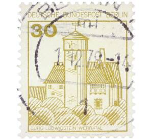 Почтовая марка 30 пфеннигов 1977 года Западная Германия (ФРГ) «Крепости и замки — Замок Людвигштейн» — Фото №1