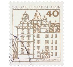 Почтовая марка 40 пфеннигов 1980 года Западная Германия (ФРГ) «Крепости и замки — Вольфсбург» — Фото №1