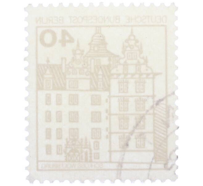 Почтовая марка 40 пфеннигов 1980 года Западная Германия (ФРГ) «Крепости и замки — Вольфсбург» (Артикул: T11-37128) — Фото №2