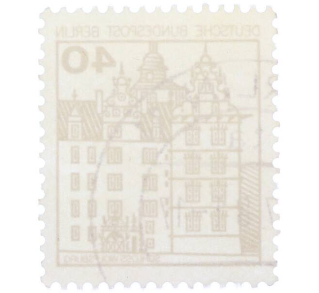 Почтовая марка 40 пфеннигов 1980 года Западная Германия (ФРГ) «Крепости и замки — Вольфсбург» (Артикул: T11-37129) — Фото №2