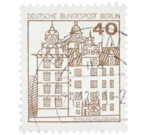 Почтовая марка 40 пфеннигов 1980 года Западная Германия (ФРГ) «Крепости и замки — Вольфсбург» — Фото №1