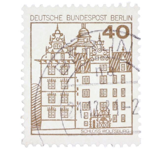 Почтовая марка 40 пфеннигов 1980 года Западная Германия (ФРГ) «Крепости и замки — Вольфсбург» (Артикул: T11-37130) — Фото №1