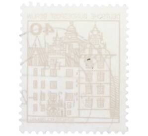 Почтовая марка 40 пфеннигов 1980 года Западная Германия (ФРГ) «Крепости и замки — Вольфсбург» — Фото №2