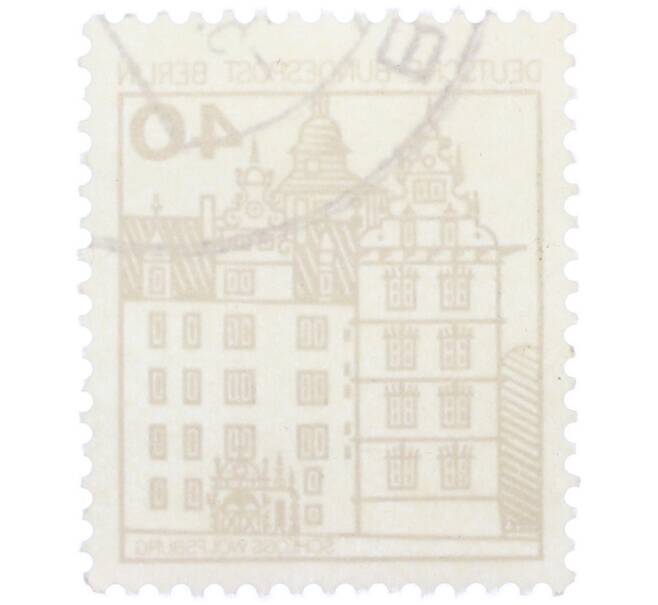 Почтовая марка 40 пфеннигов 1980 года Западная Германия (ФРГ) «Крепости и замки — Вольфсбург» (Артикул: T11-37132) — Фото №2