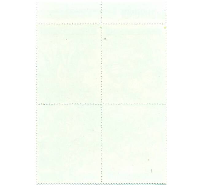 Сцепка из 4 марок 26 франков 1972 года Бурунди «Бабочки и цветы» (Артикул: K12-77061) — Фото №2