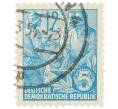 Почтовая марка 12 пфеннигов 1953 года Восточная Германия (ГДР) «Пятилетний план — Крестьянин и рабочий» (Артикул: T11-37142) — Фото №1