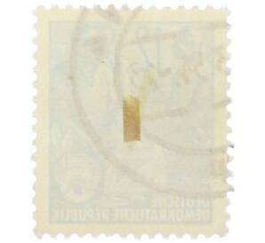 Почтовая марка 12 пфеннигов 1953 года Восточная Германия (ГДР) «Пятилетний план — Крестьянин и рабочий» — Фото №2