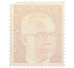 Почтовая марка 30 пфеннигов 1971 года Западная Германия (ФРГ) «Президент Густав Хайнеман» — Фото №2