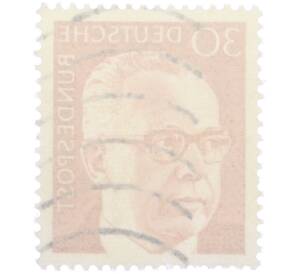 Почтовая марка 30 пфеннигов 1971 года Западная Германия (ФРГ) «Президент Густав Хайнеман» — Фото №2