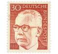 Почтовая марка 30 пфеннигов 1971 года Западная Германия (ФРГ) «Президент Густав Хайнеман» (Артикул: T11-37178) — Фото №1
